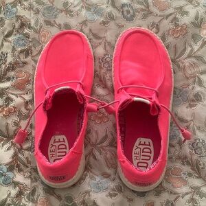 Hey Dude Kids Vibrant Pink Moccasins